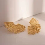 Solar Ray Pleat Earring