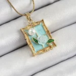 Porcelain Frame Necklace - Image 6