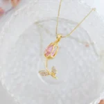 Blushing Tulip Pendant Necklace - Image 3