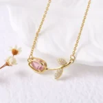Blushing Tulip Pendant Necklace - Image 2