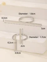 Linear Edge Duo Ring Set - Image 4