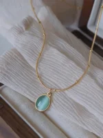 Aqua Tideglass Pendant Necklace - Image 3
