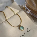 Aqua Tideglass Pendant Necklace