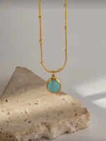 Aqua Tideglass Pendant Necklace - Image 6
