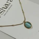 Aqua Tideglass Pendant Necklace - Image 2