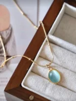 Aqua Tideglass Pendant Necklace - Image 7