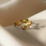 Flora Jade Pearl Adjustable Ring - Image 4