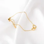 Entwined Hearts Minimal Bracelet