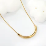Arc Tube Pendant Necklace