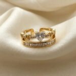 Royal Crown Heart Adjustable Ring