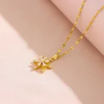 Baguette Snowflake Necklace - Image 2