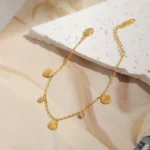 Seashell Crystal Charm Anklet - Image 4