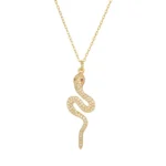 Pave Serpent Charm Necklace - Image 2