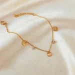 Seashell Crystal Charm Anklet