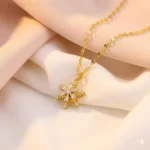 Baguette Snowflake Necklace