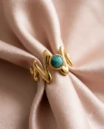 Turquoise Wildfire Zigzag Ring - Image 4
