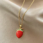 Sweet Ruby Strawberry Necklace - Image 3