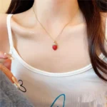 Sweet Ruby Strawberry Necklace - Image 2