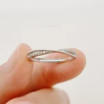 Silken Cross Wave Adjustable Ring - Image 3