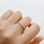 Silken Cross Wave Adjustable Ring - Image 5