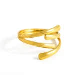 Sleek Spiral Wrap Open Ring - Image 4