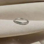 Silken Cross Wave Adjustable Ring