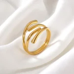 Sleek Spiral Wrap Open Ring