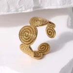 Ancient Spiral Coin Band Ring - Image 9