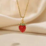 Sweet Ruby Strawberry Necklace - Image 6