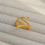 Sleek Spiral Wrap Open Ring - Image 2