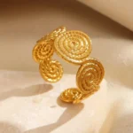 Ancient Spiral Coin Band Ring