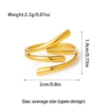Sleek Spiral Wrap Open Ring - Image 5