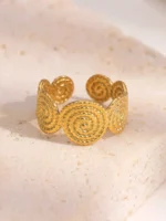 Ancient Spiral Coin Band Ring - Image 8