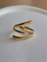 Sleek Spiral Wrap Open Ring - Image 7