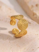 Ancient Spiral Coin Band Ring - Image 5