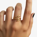 Sleek Spiral Wrap Open Ring - Image 6