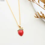Sweet Ruby Strawberry Necklace