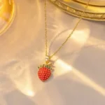 Sweet Ruby Strawberry Necklace - Image 5