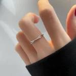 Silken Cross Wave Adjustable Ring - Image 6