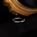Silken Cross Wave Adjustable Ring - Image 7