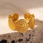 Ancient Spiral Coin Band Ring - Image 2