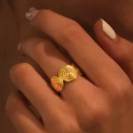 Ancient Spiral Coin Band Ring - Image 7