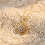 Rotating Sunburst Flower Necklace - Image 4