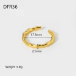Bamboo Stem Cuff Ring - Image 5