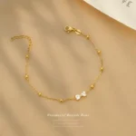 Dainty Bow Charm Chain Bracelet