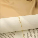 Dainty Bow Charm Chain Bracelet - Image 4