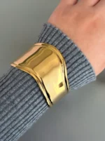 Sculptural Wave Cuff Bracelet - Image 10
