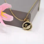 Onyx Swan Pendant Necklace - Image 4