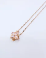 Blossom Quartz Clover Pendant Necklace - Image 7