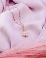 Blossom Quartz Clover Pendant Necklace - Image 6